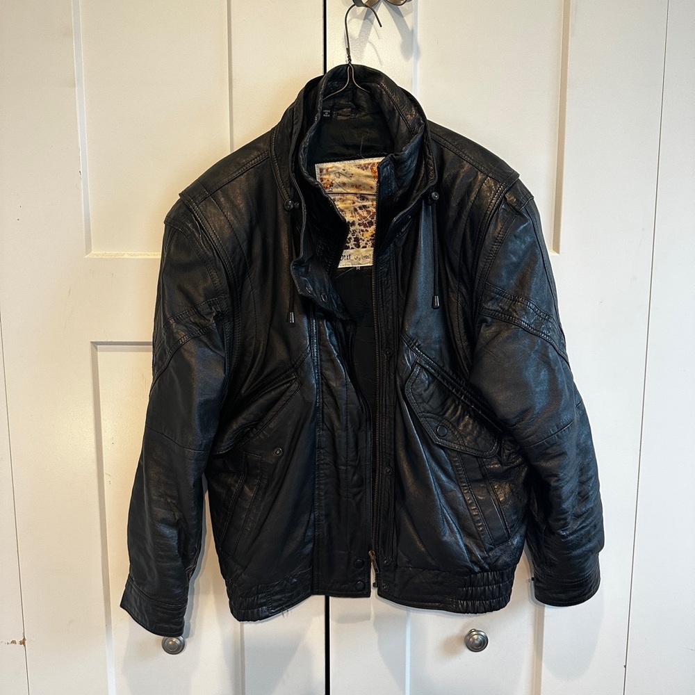 Clout Leather Jacket. Men’s Medium. Black.